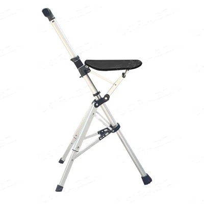 Canne de marche antidérapante légère à quatre pieds, tabouret en canne, chaise à béquille
